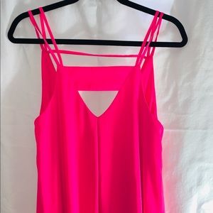 Vibrant pink flowy dress